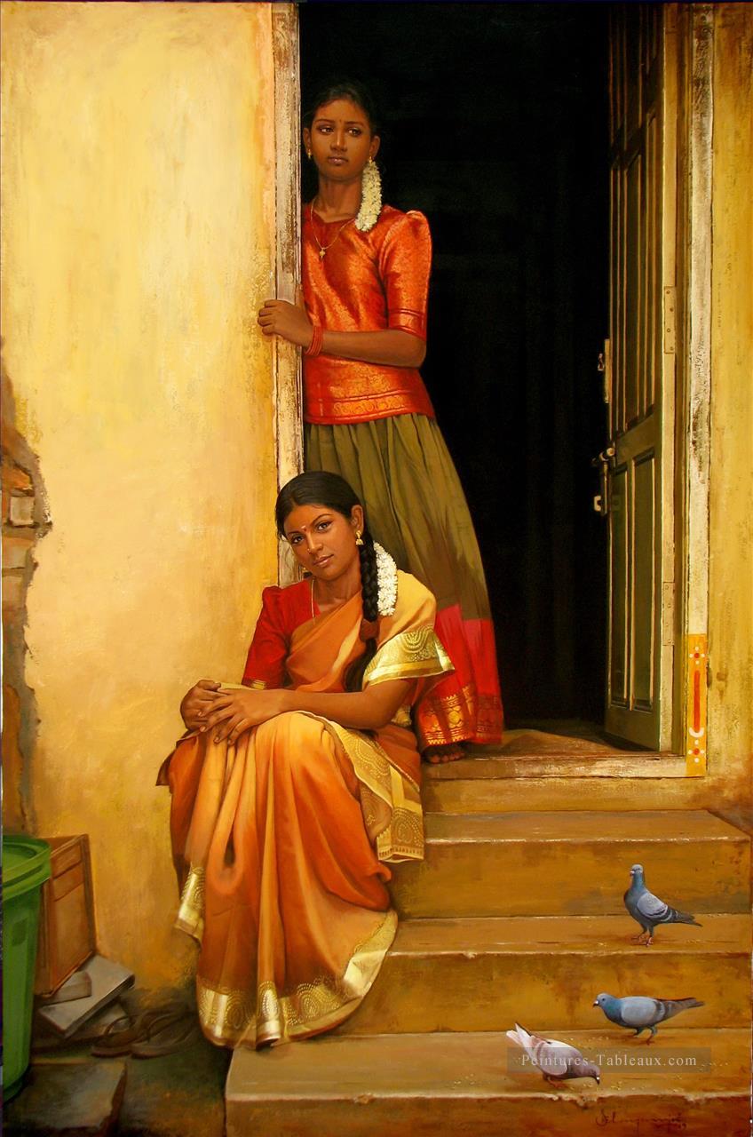soeurs Inde Peintures à l'huile